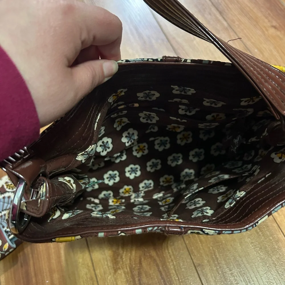 Vera Bradley Retired Blue Java Print Shoulder Bag and Wallet - Picture 7 of 11